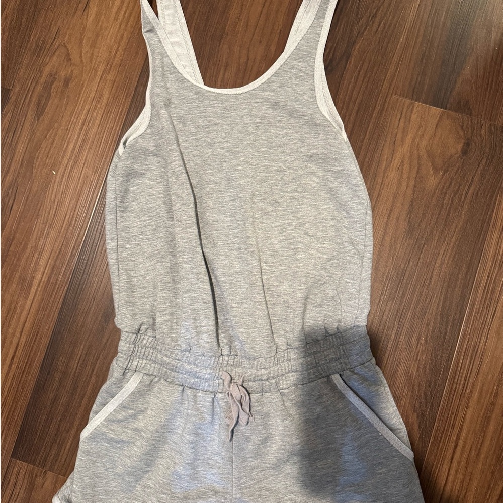 Fabletics Light Gray Romper